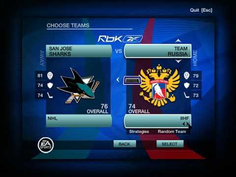 NHL 2009 – Nová sezóna 2023/24 – menu